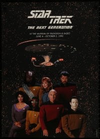 7r183 STAR TREK: THE NEXT GENERATION 20x28 museum/art exhibition 1993 Patrick Stewart, Frakes!