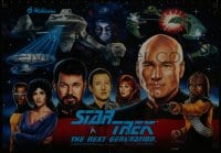 7r744 STAR TREK: THE NEXT GENERATION 19x27 special poster 1993 cool cast artwork by Greg Treres!