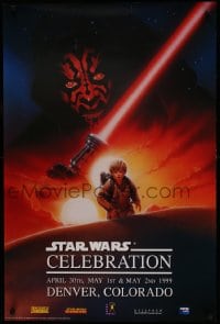 7r762 STAR WARS CELEBRATION 24x36 special poster 1999 Denver, Colorado release party, Alvin art!