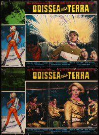 7t923 X FROM OUTER SPACE group of 5 Italian 18x27 pbustas 1969 Nihonmatsu's Uchu daikaiji Girara!