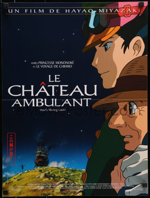 : 7t215 HOWL'S MOVING CASTLE French 16x21 2005 Hayao  Miyazaki Japanese anime, Studio Ghibli,...