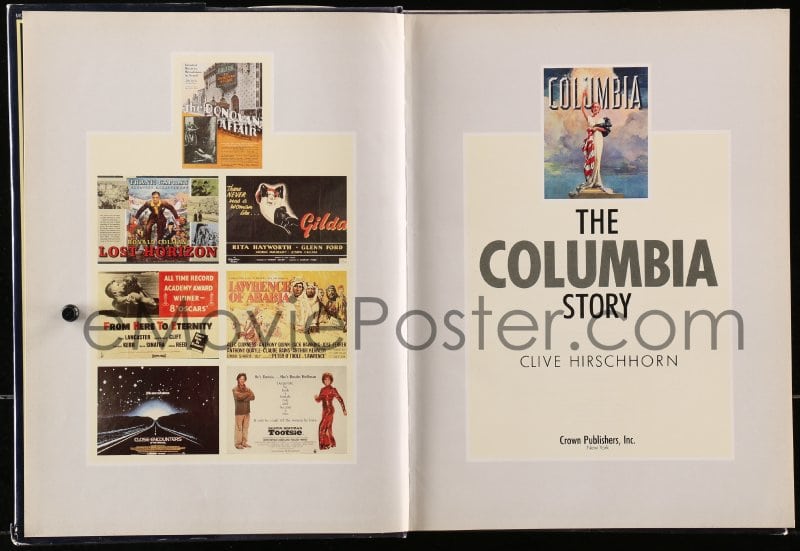 : 7w151 COLUMBIA STORY hardcover book 1989 a complete  illustrated history of the movie studio!