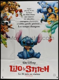 7y816 LILO & STITCH advance French 1p 2002 Disney Hawaiian cartoon, Stitch wearing a collar!