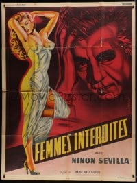 7y911 SENSUALIDAD French 1p 1953 incredible full-length art of ultra-sexy Ninon Sevilla!