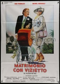 7y236 LA CAGE AUX FOLLES 3 Italian 1p 1986 Casaro art of Serrault & Tognazzi, wacky gay wedding!