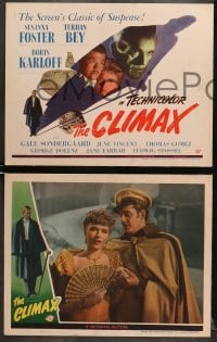 7z113 CLIMAX 8 LCs 1944 Boris Karloff, Turhan Bey, screen's classic of suspense, rare complete set!