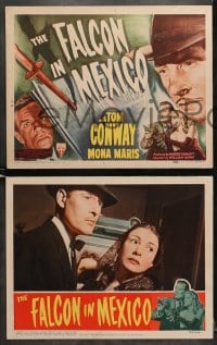 7z144 FALCON IN MEXICO 8 LCs 1944 detective Tom Conway, Mona Maris, Martha Vickers, film noir!