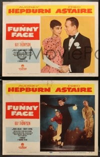 7z173 FUNNY FACE 8 LCs 1957 all with great images of Audrey Hepburn, Fred Astaire, complete set!