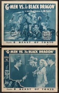 7z179 G-MEN VS. THE BLACK DRAGON 8 chapter 8 LCs 1943 cool pulp art, Beast of Tokyo, Republic serial