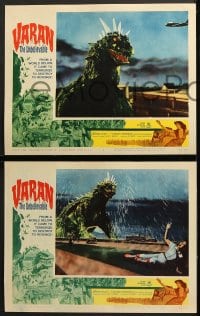 7z768 VARAN THE UNBELIEVABLE 3 LCs 1962 all with FX images of the wacky dinosaur monster!