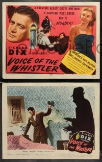 7z423 VOICE OF THE WHISTLER 8 LCs 1945 Lynn Merrick drove Richard Dix to murder, rare complete set!