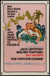 8a327 FORTUNE COOKIE style B 1sh 1966 wacky art of Jack Lemmon & Walter Matthau, Billy Wilder!