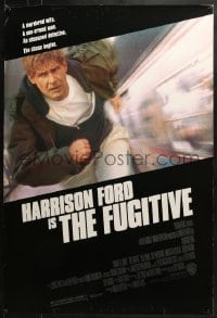 8a336 FUGITIVE 1sh 1993 Harrison Ford is on the run from Tommy Lee Jones!