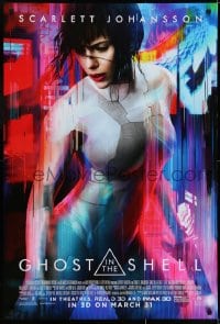 8a341 GHOST IN THE SHELL advance DS 1sh 2017 Scarlett Johanson as Major, Beat Takeshi Kitano!