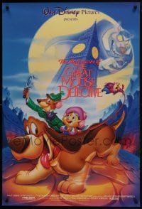 8a373 GREAT MOUSE DETECTIVE DS 1sh R1992 Walt Disney's crime-fighting Sherlock Holmes rodent cartoon!