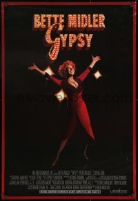 8a381 GYPSY TV 1sh 1993 Gypsy Rose Lee bio, Bette Midler on stage in the role of Mama Rose!