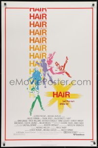 8a382 HAIR 1sh 1979 Milos Forman musical, Treat Williams, let the sun shine in!