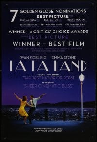 8a484 LA LA LAND teaser DS 1sh 2016 Ryan Gosling, Emma Stone, 7 Golden Globe Nominations!