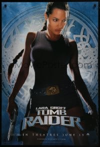 8a489 LARA CROFT TOMB RAIDER teaser DS 1sh 2001 sexy Angelina Jolie, from popular video game!