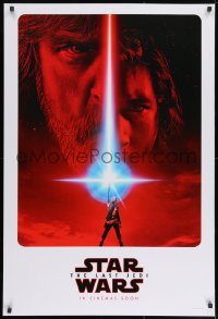 8a495 LAST JEDI int'l teaser DS 1sh 2017 Star Wars, Mark Hamill, Driver & Ridley!