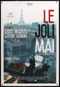 8a498 LE JOLI MAI 1sh R2013 Chris Marker, great artwork of Paris & cats by Jean-Philippe Stassen!