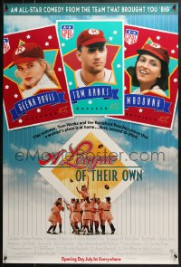 8a499 LEAGUE OF THEIR OWN advance 1sh 1992 Tom Hanks, Madonna, Davis, women's baseball!