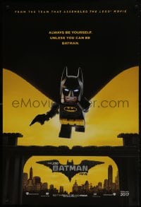 8a502 LEGO BATMAN MOVIE teaser DS 1sh 2017 always be yourself, unless you can be Batman, February!