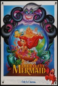 8a519 LITTLE MERMAID int'l advance DS 1sh R1998 Ariel & cast, Disney underwater cartoon!