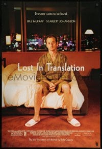 8a526 LOST IN TRANSLATION DS 1sh 2003 lonely Bill Murray in Tokyo, directed by Sofia Coppola!