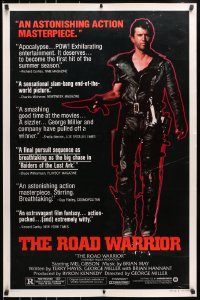 8a529 MAD MAX 2: THE ROAD WARRIOR style B 1sh 1982 George Miller, Mel Gibson returns as Mad Max!