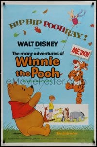 8a544 MANY ADVENTURES OF WINNIE THE POOH 1sh 1977 and Tigger too, plus three great shorts!