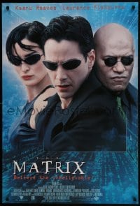 8a554 MATRIX int'l 1sh 1999 Keanu Reeves, Carrie-Anne Moss, Laurence Fishburne, Wachowskis!