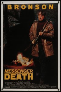 8a561 MESSENGER OF DEATH 1sh 1988 cool action image of Charles Bronson with gun, John Ireland!