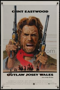 8a622 OUTLAW JOSEY WALES NSS style 1sh 1976 Clint Eastwood is an army of one, Roy Anderson art!