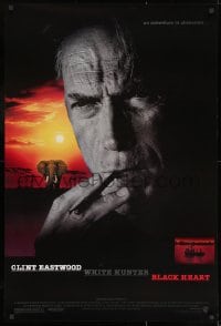 8a964 WHITE HUNTER, BLACK HEART 1sh 1990 Clint Eastwood as director John Huston in Africa!