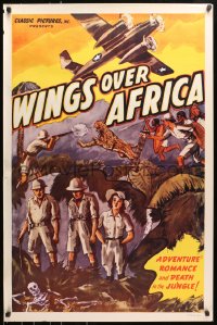 8a973 WINGS OVER AFRICA 1sh R1947 James Carew, adventure, romance & death in the jungle!