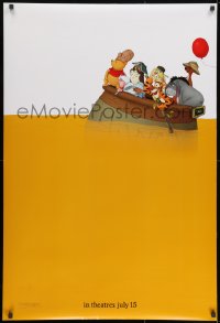 8a974 WINNIE THE POOH teaser DS 1sh 2011 great art with Tigger, Eeyore & more on sea of honey!