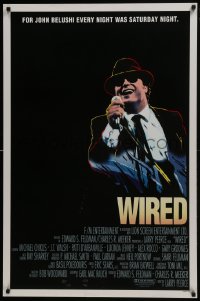 8a975 WIRED int'l 1sh 1989 John Belushi Biography, cool image of Michael Chiklis as Blues Brother!