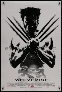 8a984 WOLVERINE style B revised advance DS 1sh 2013 art of Hugh Jackman in title role by Suren Galadjian!