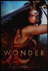 8a987 WONDER WOMAN teaser DS 1sh 2017 sexiest Gal Gadot in title role/Diana Prince, Wonder!