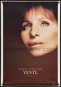 8a995 YENTL 1sh 1983 close-up of star & director Barbra Streisand, nothing's impossible!