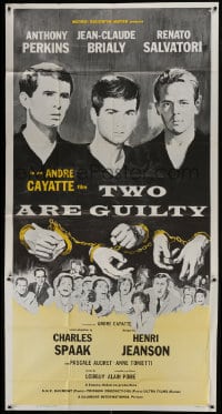 8b969 TWO ARE GUILTY 3sh 1964 Le Glaive et la balance, Anthony Perkins, Jean-Claude Brialy