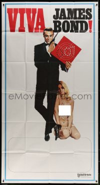 8b978 VIVA JAMES BOND int'l 3sh 1970 artwork of Sean Connery with super sexy babe in skimpy outfit!