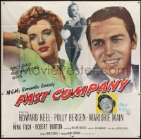 8b351 FAST COMPANY 6sh 1953 Howard Keel, Polly Bergen, Marjorie Main, racy gals & gambling guys!