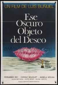 8b582 THAT OBSCURE OBJECT OF DESIRE Argentinean 1978 Cet obscur object du desir, art by Ferracci!