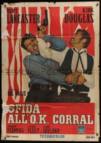 8b229 GUNFIGHT AT THE O.K. CORRAL Italian 1p R1964 Burt Lancaster & Kirk Douglas, John Sturges!