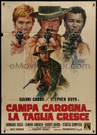 8b312 THOSE DIRTY DOGS Italian 1p 1973 Garko, Boyd, spaghetti western art by Renato Casaro!