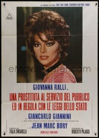 8b316 UNA PROSTITUTA Italian 1p 1970 great photographic close portrait of sexy Giovanna Ralli!