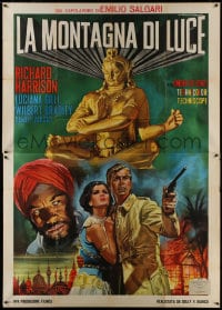 8b161 TEMPLE OF A THOUSAND LIGHTS Italian 2p 1965 Umberto Lenzi, cool art by Roldolfo Gasparri!