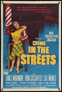 8c710 CRIME IN THE STREETS Aust 1sh 1956 directed by Don Siegel, Sal Mineo & 1st John Cassavetes!